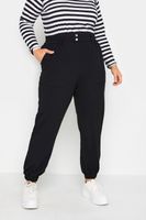 yours pantalones cargo negros scuba  mujer curvy y tallas grandes yours