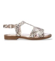 carmela para mujer 16219904-nude sandalias de piel 162199 marron 40 plano hebilla casual