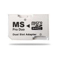 adaptador dual microsd a memory stick pro duo blanco