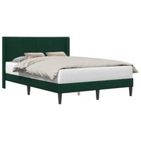 cama matrimonial  cama para adulto  estructura de cama verde oscuro 120 x 200 cm terciopelo