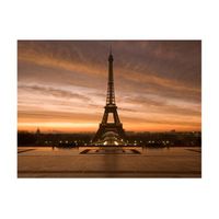 papel pintado 3d - torre eiffel al amanecer 200x154 cm