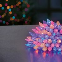 300 led pine cone string lights - rainbow 15m