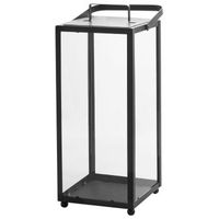 farolillo de hierro negro 41 cm candelabro portavelas pilar asa industrial moderno minimalista lepar