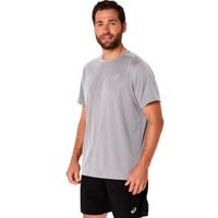 asics core camiseta de running hombres - gris claro