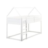 cama de media altura con somier 90 x 200 cm infantil madera de pino blanco dienne