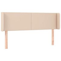 cabecero cama  panel de cabecera de cuero sintetico color capuchino 147x16x7888 cm