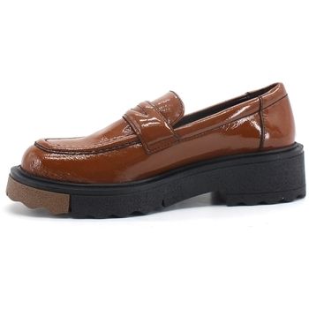 Divine Follie Mocasines Mocassino Pelle Bicolor Cuoio BR07 para mujer