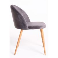 pack 4 sillas vint terciopelo de terciopelo 7741504450 cm - gris oscuro