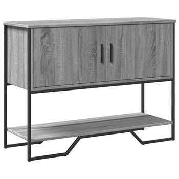 Mesa Consola Madera De Ingeniería Gris Sonoma 100x35x74,5 Cm Vidaxl