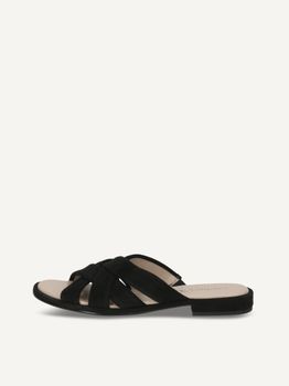 CAPRICE Mule, black, made of Leather with Block heel, Size 38