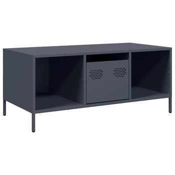 Mesa De Centro 101,5x50x43,5 Cm Acero Laminado En Frío - Antracita