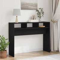 vidaxl mesa consola roble negro 105 x 30 x 80 cm madera de ingenieria