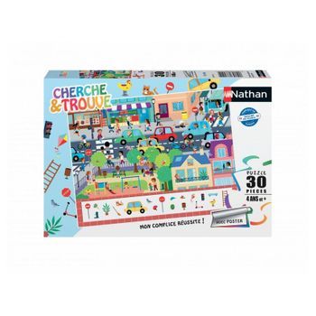 Nathan Puzzle Busca Y Encuentra 30 Piezas - En La Ciudad