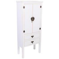 armario de madera 2 cajones 2 puertas 60x30x142h cm