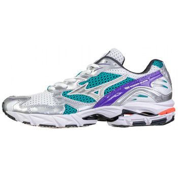 Mizuno Short D1GA2104 WAVE RIDER 10-07 WHITE SILVER TEALBLUE para hombre