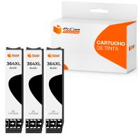 pccom essential cartucho tinta compatible con hp 364xl negro pack 3