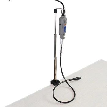 Soporte para herramientas con abrazadera de soporte, soporte para herramientas rotativas, altura ajustable de 10 a 28 pu