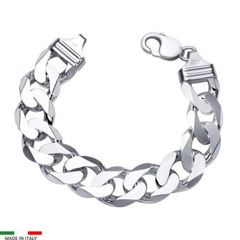 Pulsera barbada de plata 925 17mm