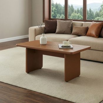Mesa De Centro Gäljami Rectangular 100x55x44cm Nogal [en.casa]