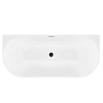 Bañera Mural Rea Capri Slim 150 Tapa Oro Cepillado, White 150 X 74,5 X 58 Cm