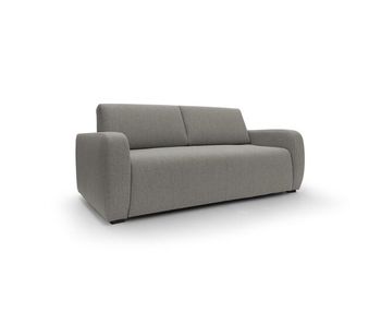 Duna sofá cama convertible con colchón de 20 cm de tela suave flameada e impermeable 195 cm (mat. 140x197) taupe