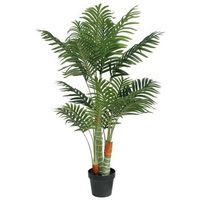 palmera artificial con 3 troncos pp verde 120 cm vidaxl