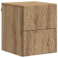 mesita de noche de pared roble artisan 345 x 33 x 40 cm vidaxl