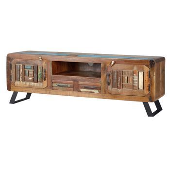 Mueble Tv Exclusivo En Madera Maciza Reciclada