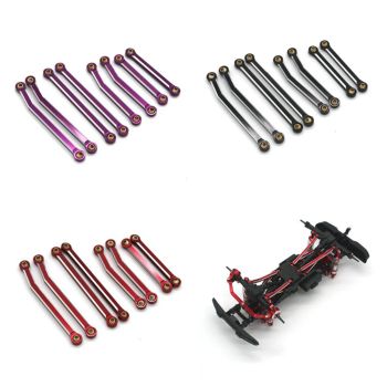 8Pcs Kit de varilla de enlace de acero para JJRC C8801 Austar AX-8560 TRX4M Piezas para coche RC 1/18