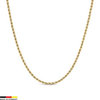 Cadena de oro amarillo de 9 quilates, 2,1 mm de grosor