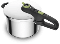 olla express - tefal secure trendy p2580703 6 l 2 programas coccion rapida compatible con induccion acero inox verde