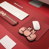 alfombrilla de raton de silicona con diseno de lazo rojo vino alfombrilla de escritorio grande antideslizante alfombrilla ergonomica para teclado para oficina hogar y juegos