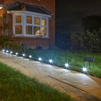 Solar Powered MULTISPOT - 10 Pack of Spotlights