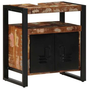 Mueble De Baño Para Lavabo Madera Maciza Reciclada 55x35x60 Cm Vidaxl