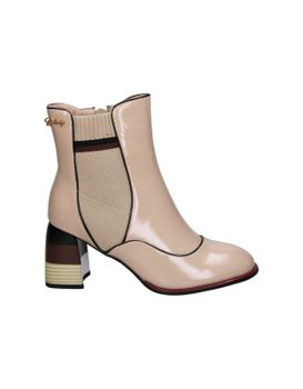Botines De Tacón Rockaway 84563b En Beige 36