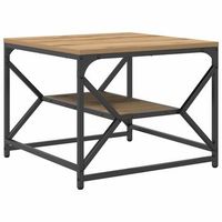 mesa de centro 51x50x40 cm acero - marron