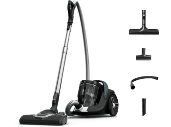 Aspirador sin bolsa - Rowenta Green Force Cyclonic Effitech+ RO7C71, 900W, 2.5 L, Filtración HEPA, Radio Acción 9 m, 66 dB(A), Kit hogar y coche, Azul