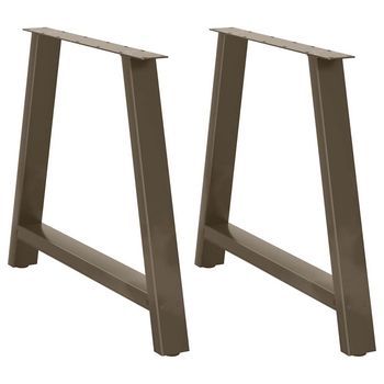 Patas Para Mesa De Comedor En Forma De A (2 Unidades, 100 X 72-73 Cm, Acero) Vidaxl