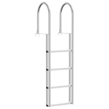 Escalera De Muelle De 4 Peldaños Plateado 45 ×11,5 ×162 Cm Vidaxl
