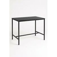 mesa biro alta rectangular 120 x 60 cm de madera 10612060 cm - negro