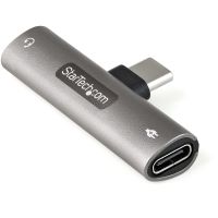 startech adaptador de audio y carga usb-c a usb-cjack 35mm