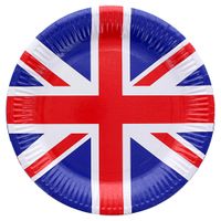 union jack paper plates 10 pack