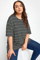 yours camiseta amplia de rayas azules mujer curvy y tallas grandes yours