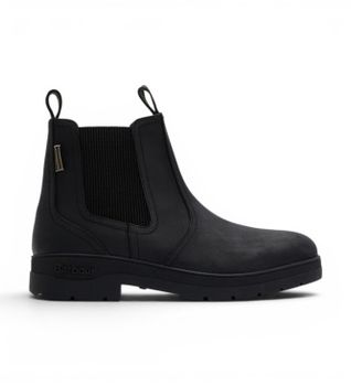 Barbour para hombre. MFO0817 Botines de piel Chelsea Turnbull negro (44), Plano, Ninguno, Casual