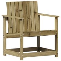 silla de jardin  silla de exterior  sillon madera de pino impregnada 62x55x77 cm