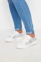 deportivas blancas de estrella con strass en ancho especial