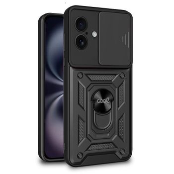 Cool Funda Hard Ring Negra para iPhone 16