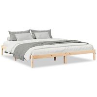 cama de matrimonio  cama de adulto  cama extralarga sin colchon madera maciza de pino 200x220 cm