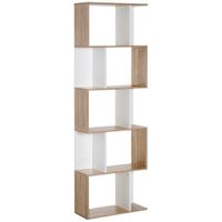 estanteria libreria 60x24x1845 cm madera y blanco
