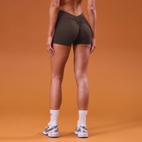 short tempo cintura plegable para mujer de mp - chocolate - m